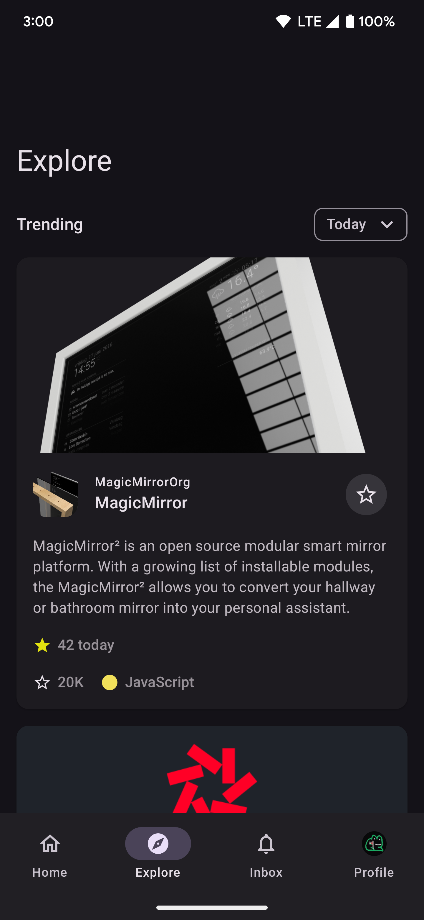 Explore Page