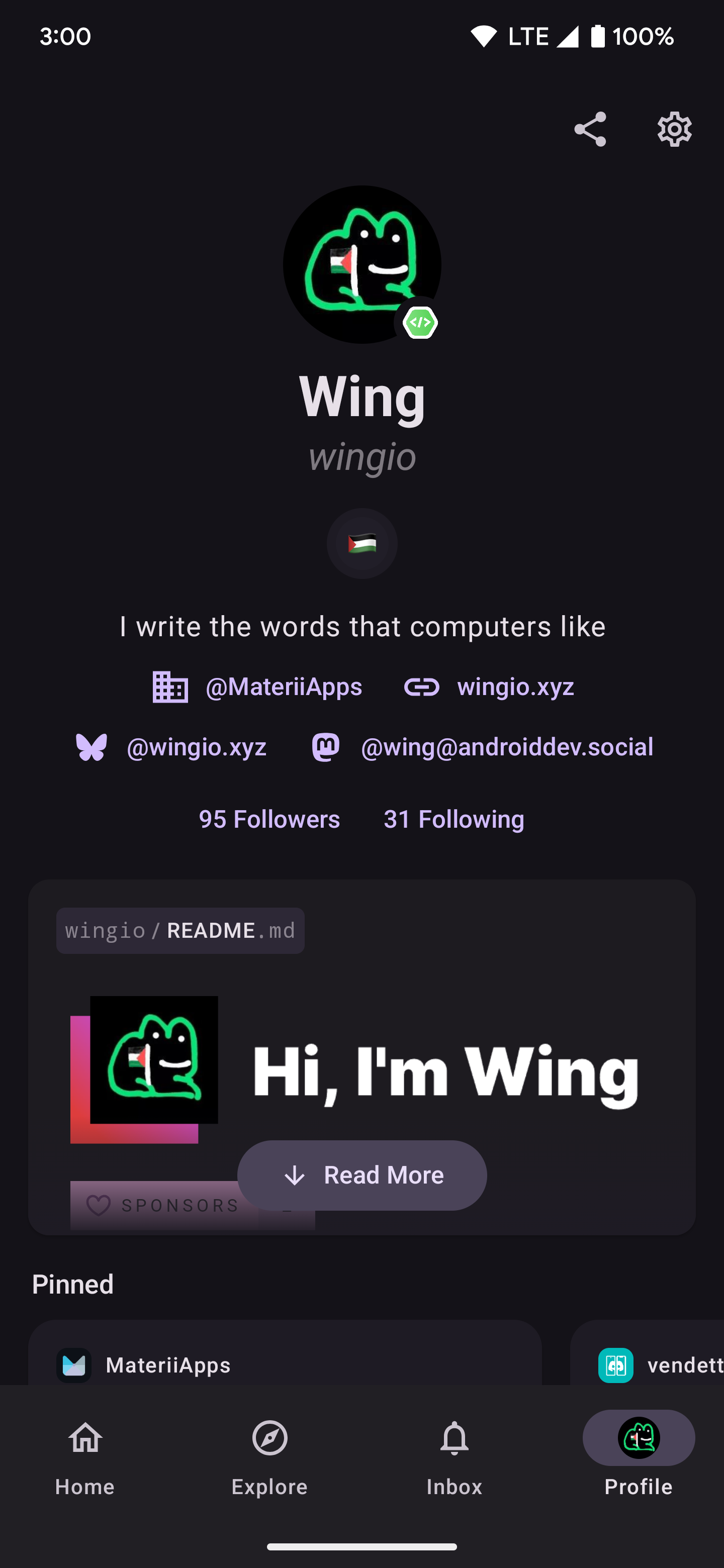 Profile Page